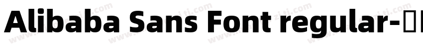 Alibaba Sans Font regular字体转换